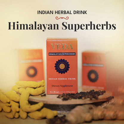 Veda Wellness Kadha - Diabetics Friendly, Fortified with Himalayan Superherbs For Cough & Cold