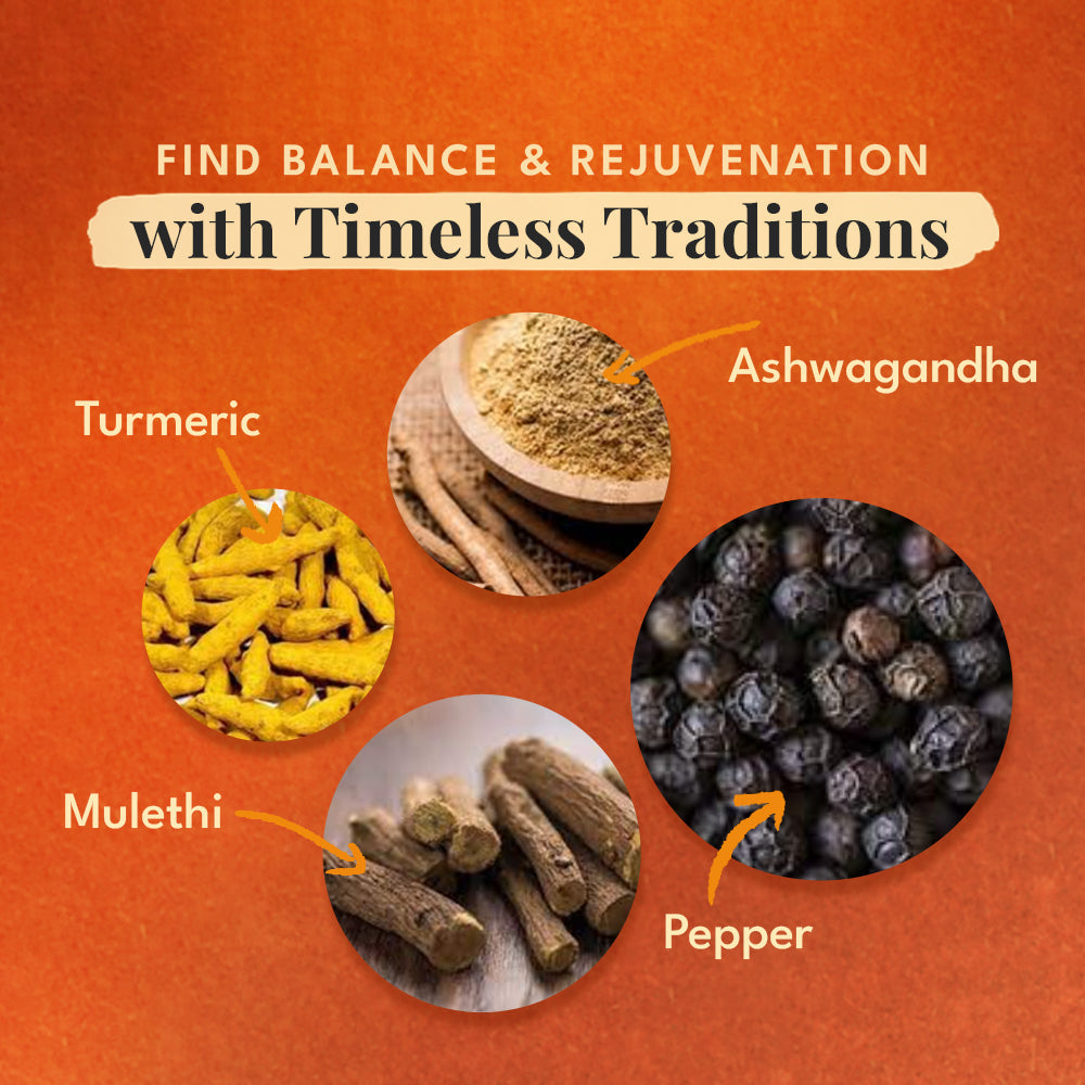 Veda Wellness Kadha - Diabetics Friendly, Fortified with Himalayan Superherbs For Cough & Cold