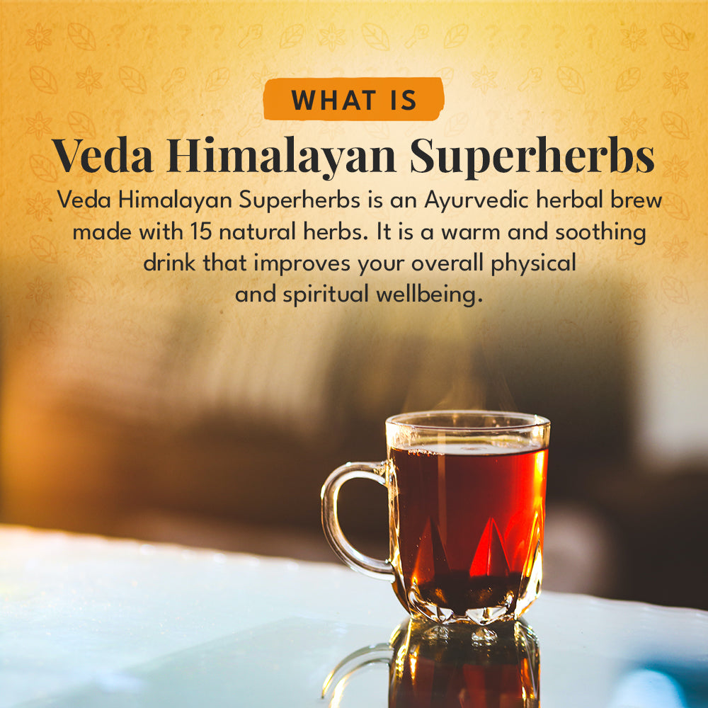 Veda Wellness Kadha - Diabetics Friendly, Fortified with Himalayan Superherbs For Cough & Cold