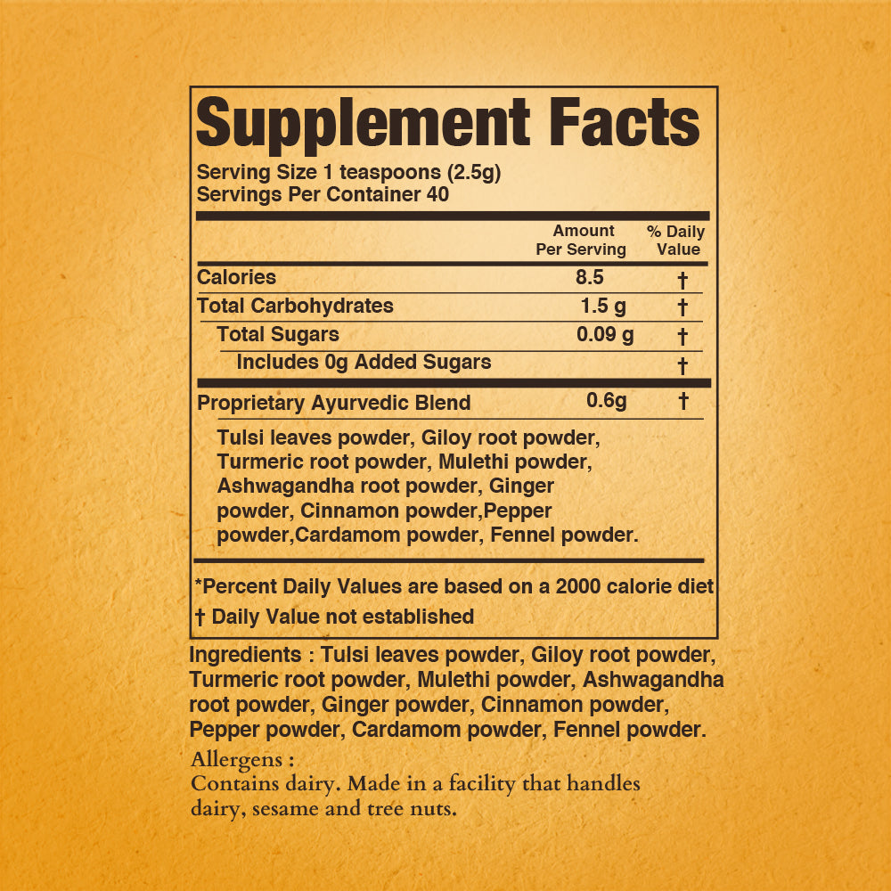 Veda Wellness Kadha - Diabetics Friendly, Fortified with Himalayan Superherbs For Cough & Cold