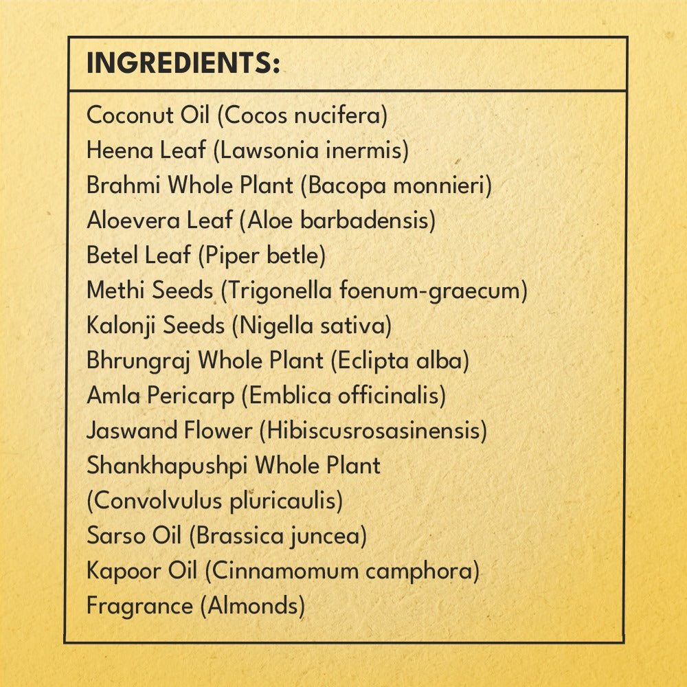 Veda Ayurvedic Cold Pressed Hair Oil - Ayurvedic Jadi Butis Infused Oil