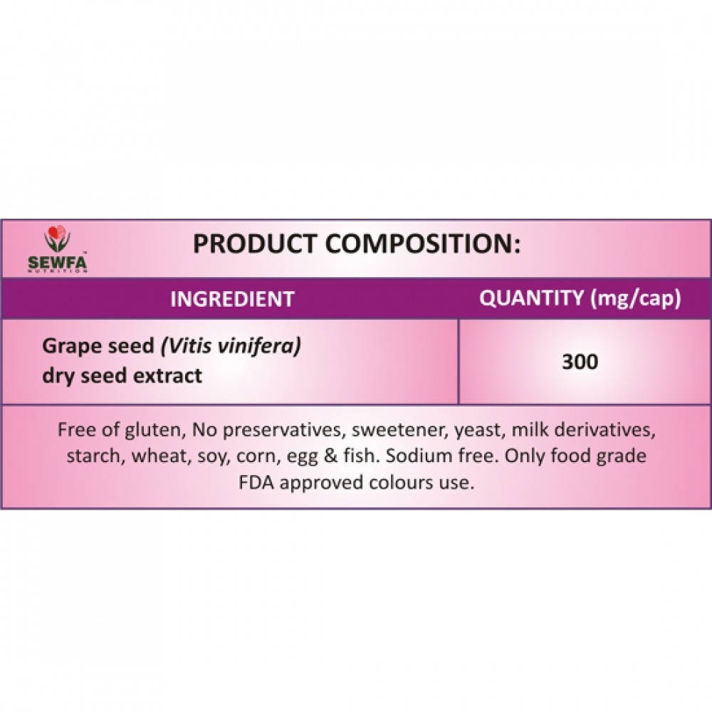 Sewfa Naturals Grape Seed Extract Capsules
