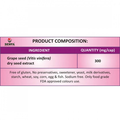 Sewfa Naturals Grape Seed Extract Capsules