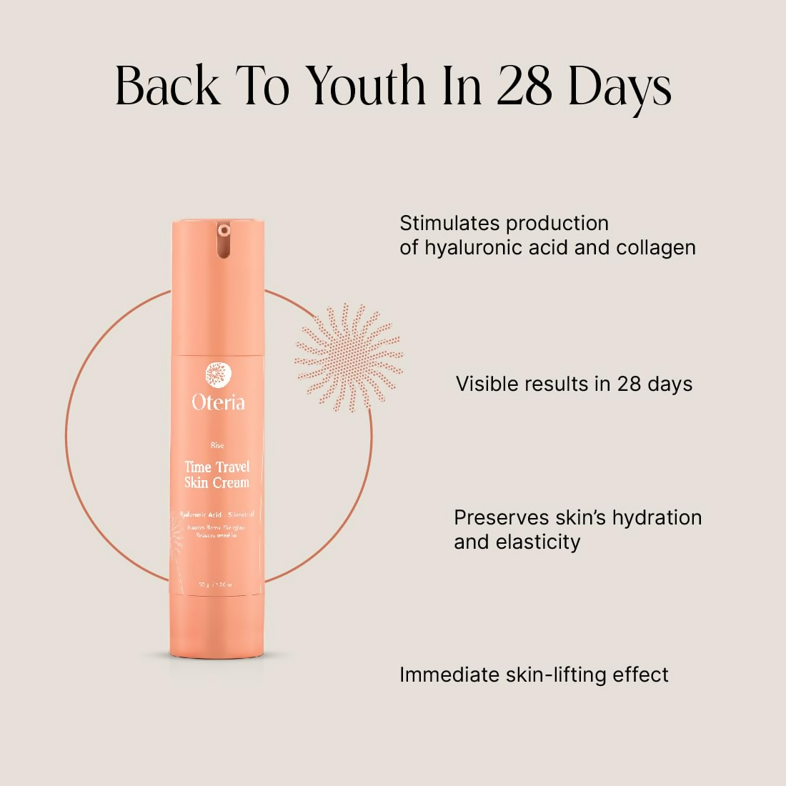 Oteria Luxury Time Travel Skin Cream For Glowing Skin & Anti-Aging Solutions & Moisturizer