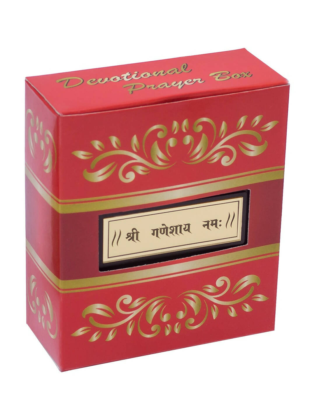 Golden Peacock 24-Ct Gold-Toned Gold Foil Ganesh Pooja Box