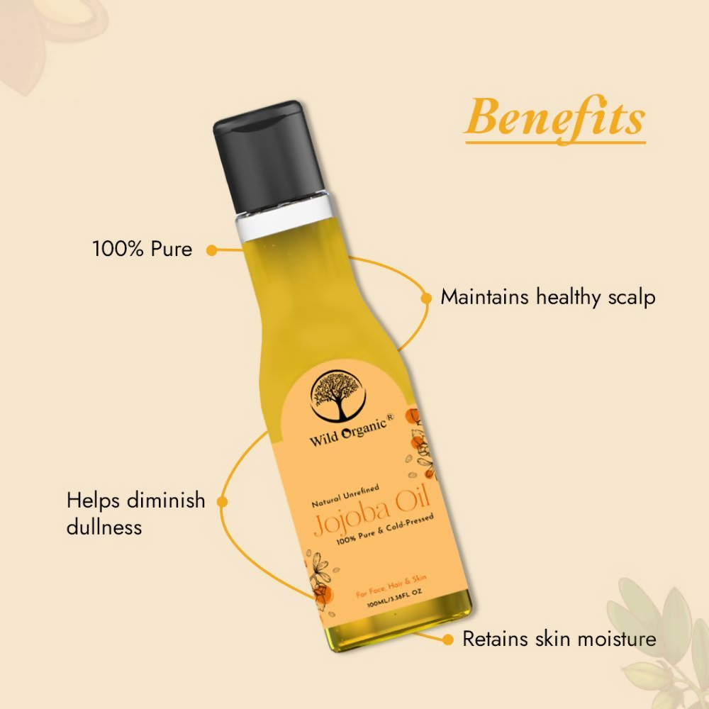 Wild Organic Cold Pressed Unrefined Jojoba Oil