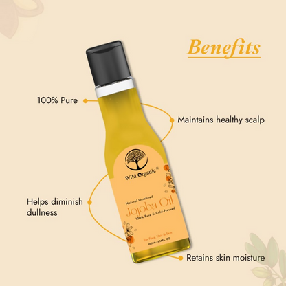 Wild Organic Cold Pressed Unrefined Jojoba Oil