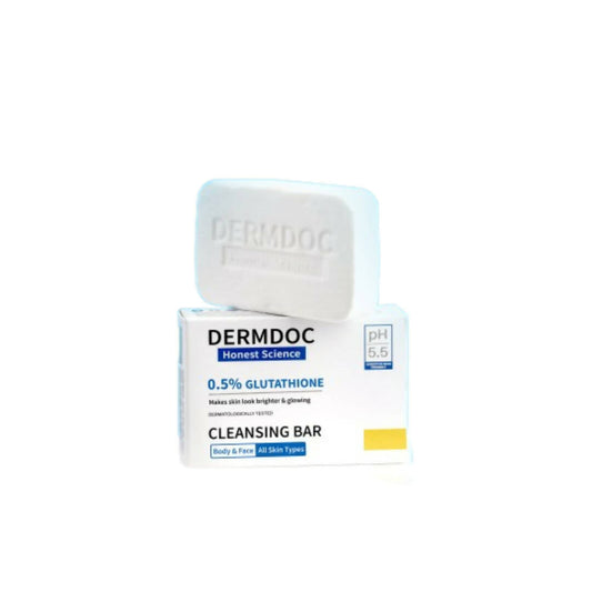 Dermdoc 0.5% Glutathione Cleansing Bar for Brighter & Glowing, All skin Types