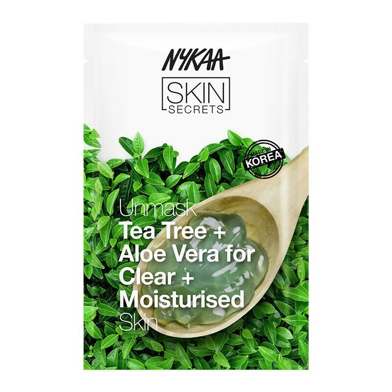 Nykaa Skin Secrets Indian Rituals Tea Tree + Aloe Vera Sheet Mask For Clear & Moisturised Skin - Drmedicart