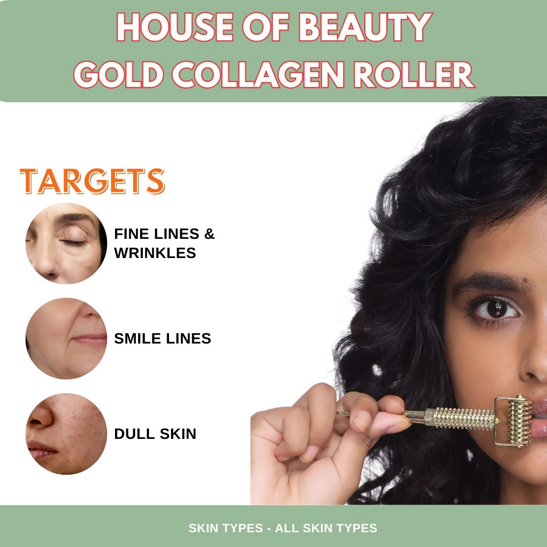 House of Beauty Gold Collagen Roller