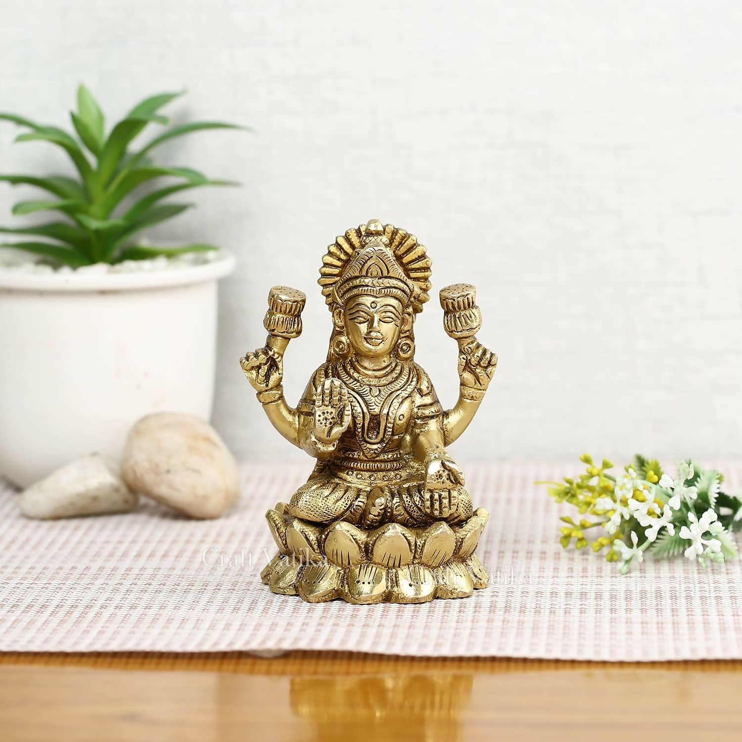 Buy Collectible India Brass Lakshmi Goddess Statue