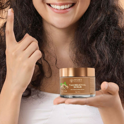 Ivory Natural Tan Scrub , Reduce Tan, Restores Radiant Skin Glow