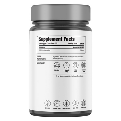 Decode Age TMG 98% Pure Trimethylglycine (TMG) Supplements Capsules