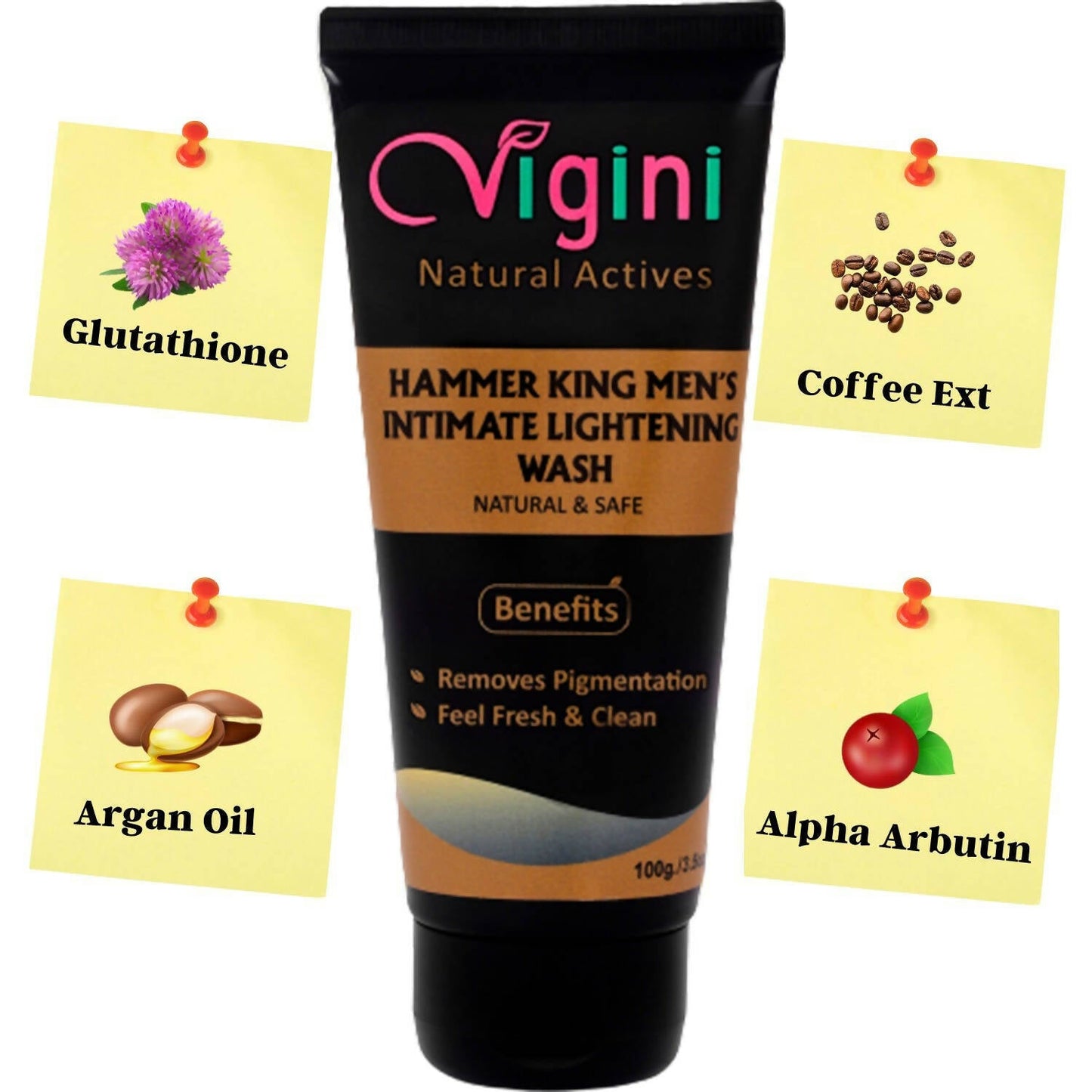 Vigini Natural Hammer King Men's Intimate Lightening Wash for Men - Drmedicart
