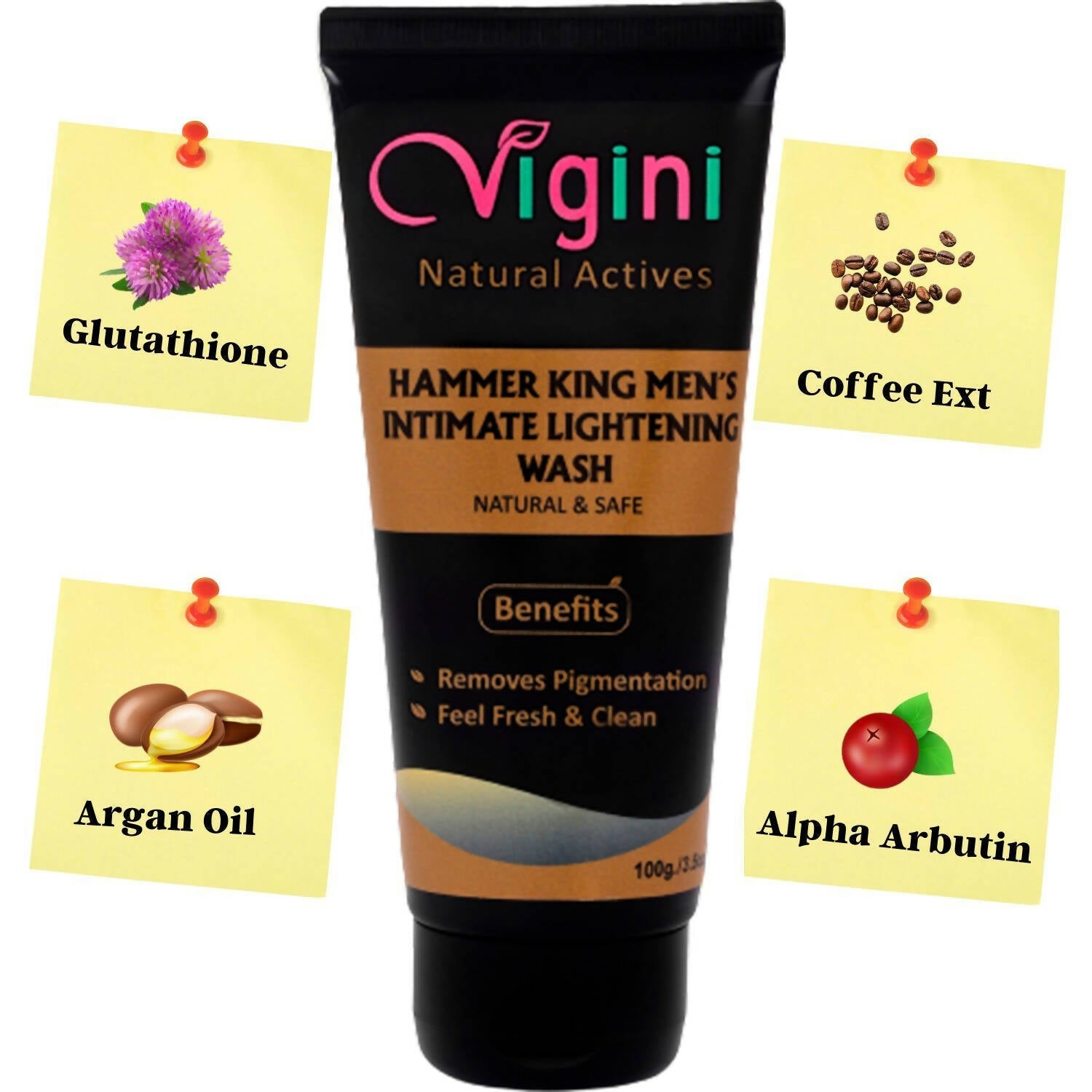Vigini Natural Hammer King Men's Intimate Lightening Wash for Men - Drmedicart