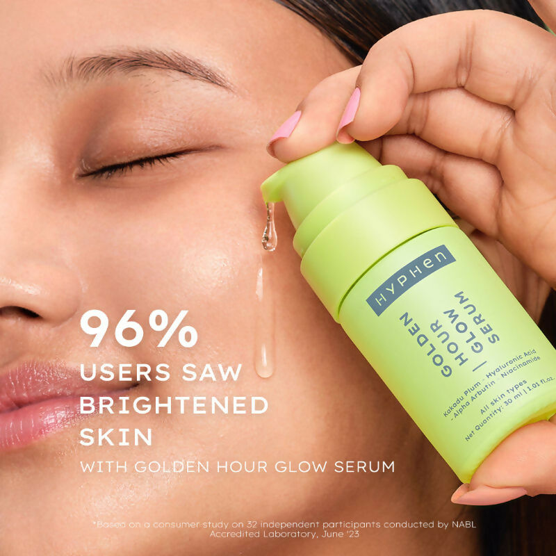 Hyphen By Kriti Sanon Daily Glow Essentials Gift Kit with Complete Skin Care Routine, with Face Serum, Moisturizing Sunscreen SPF & Lip Balm