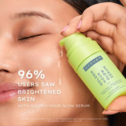 Hyphen By Kriti Sanon Daily Glow Essentials Gift Kit with Complete Skin Care Routine, with Face Serum, Moisturizing Sunscreen SPF & Lip Balm