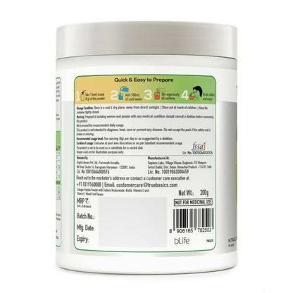 Buy TrueBasics Collaskin Mixed Fruit Flavour 100% Vegetarian Collagen Peptides from DrMediCart, Ship from India to USA