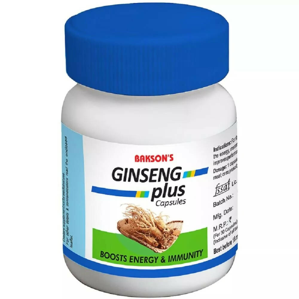 Buy Bakson's Ginseng Plus Capsules from DrMediCart, Ship from India to USA
