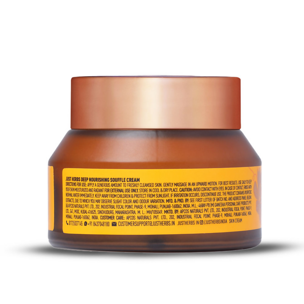 Just Herbs Pure Ghee & 24K Gold Deep Nourishing Souffle Cream