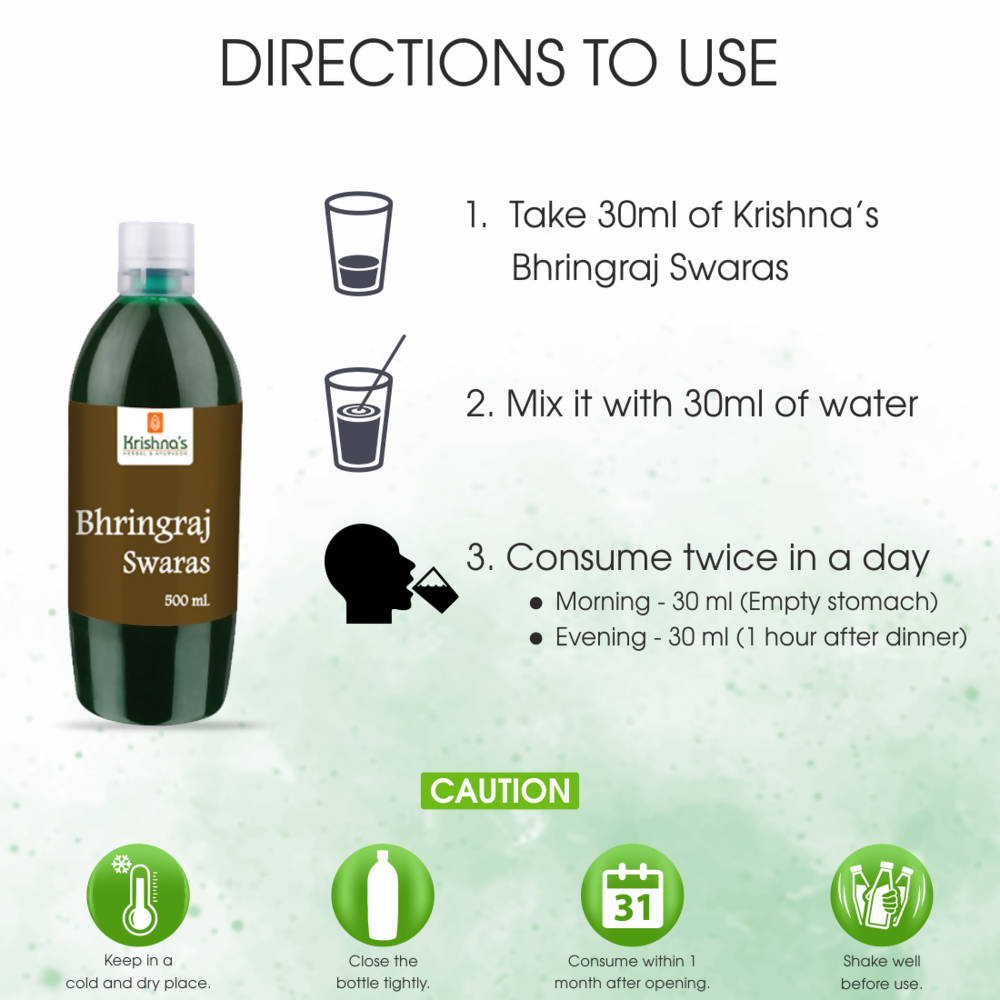 Krishna's Herbal & Ayurveda Bhringraj Swaras