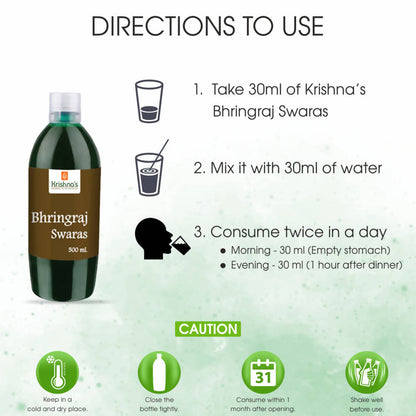 Krishna's Herbal & Ayurveda Bhringraj Swaras