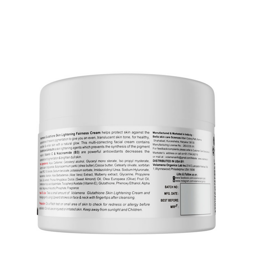 Volamena Glutathione Skin Lightening Fairness Cream