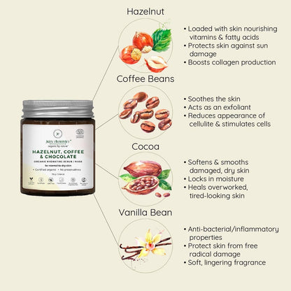 Juicy Chemistry Hazelnut, Coffee & Chocolate Face Scrub - DrMediCart