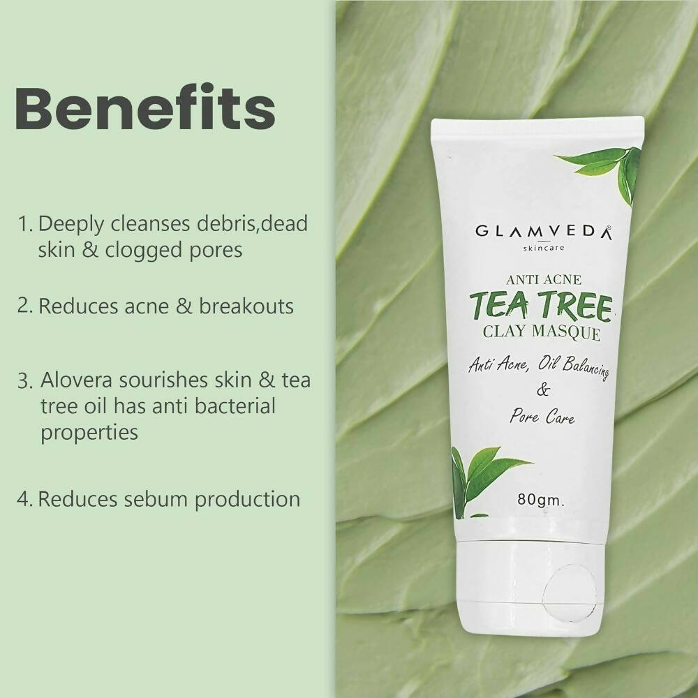 Glamveda Tea Tree Anti Acne Mud Mask - DrMediCart