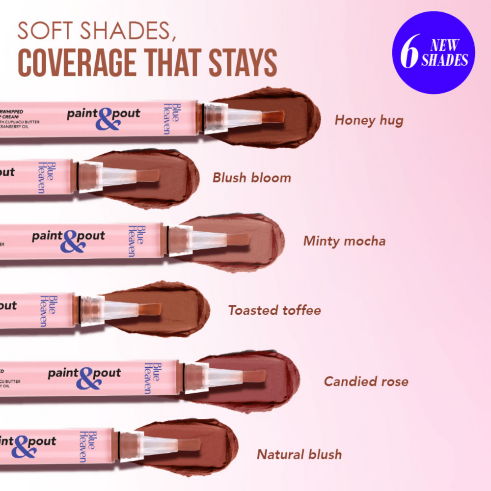 Blue Heaven Paint & Pout Airwhipped Lip Cream - Minty Mocha 10