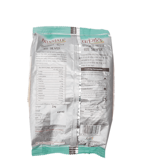 Buy Patanjali Basmati Rice Silver (1 kg) from DrMediCart, Ship from India to USA