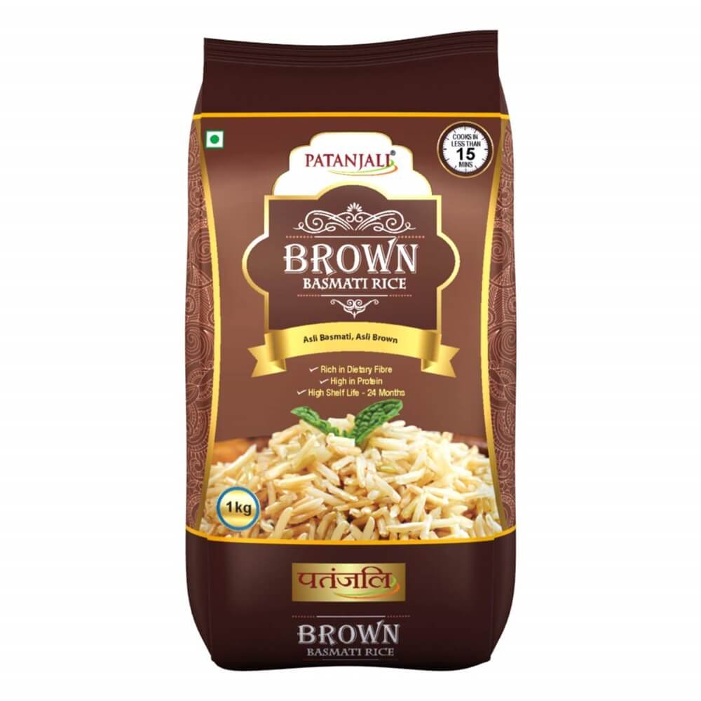 Buy Patanjali Brown Basmati Rice (1 Kg) from DrMediCart