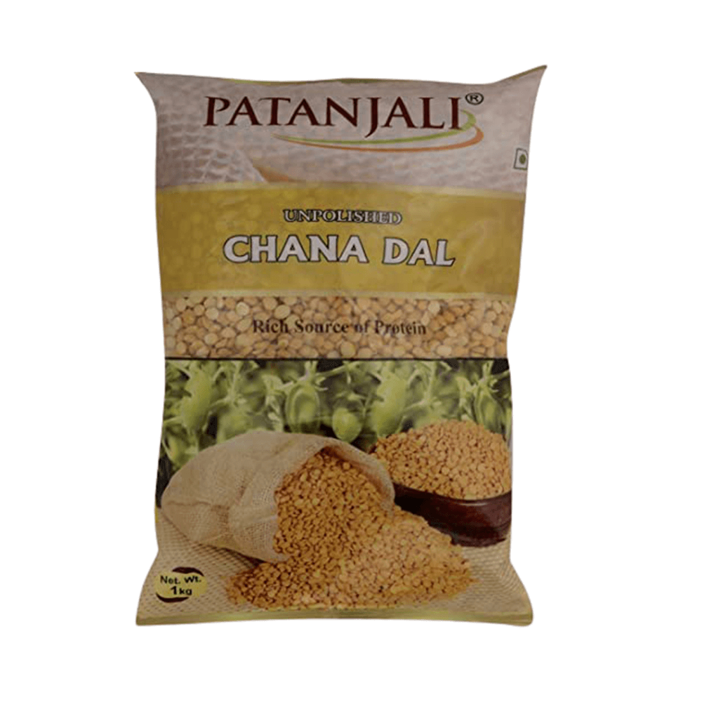 Buy Patanjali Unpolished Chana Dal (1 kg) from DrMediCart, Ship from India to USA