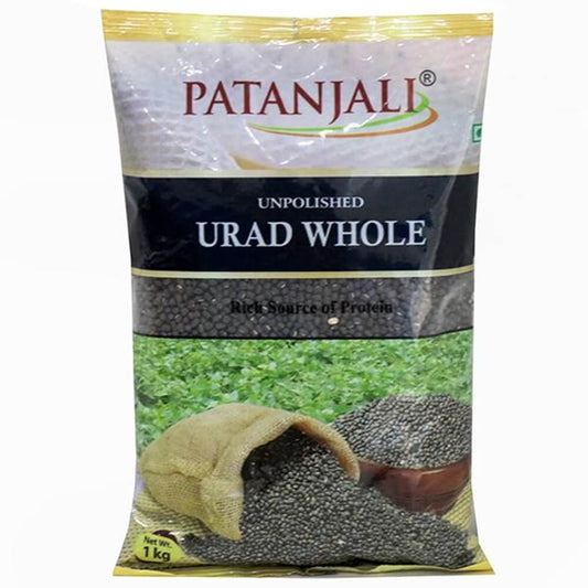 Buy Patanjali Unpolished Urad Whole (1 kg) from DrMediCart, Ship from India to USA