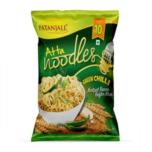 Patanjali Atta Noodles Green Chilli ( Pack of 10)
