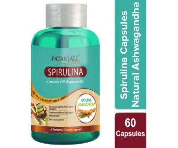 Patanjali Spirulina Capsules with Ashwagandha