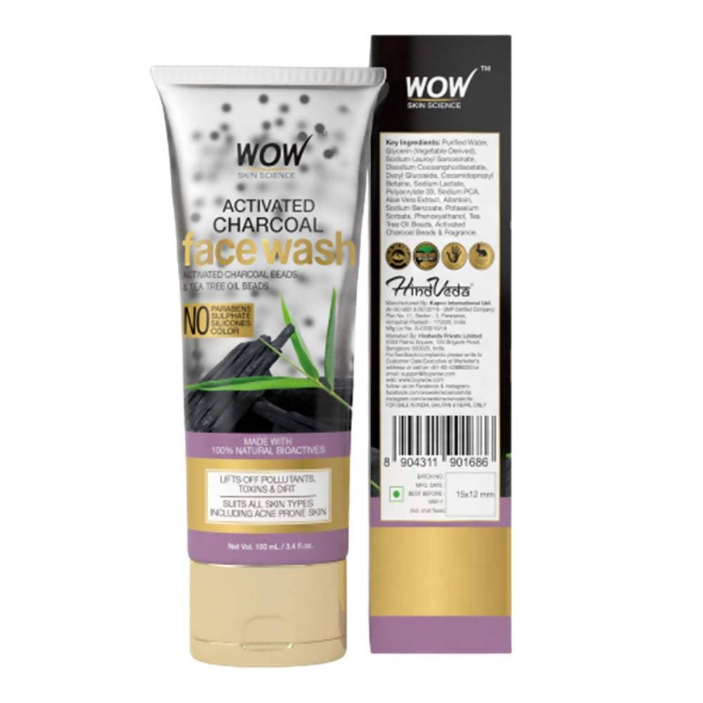 Wow Skin Science Activated Charcoal Face Wash - Drmedicart