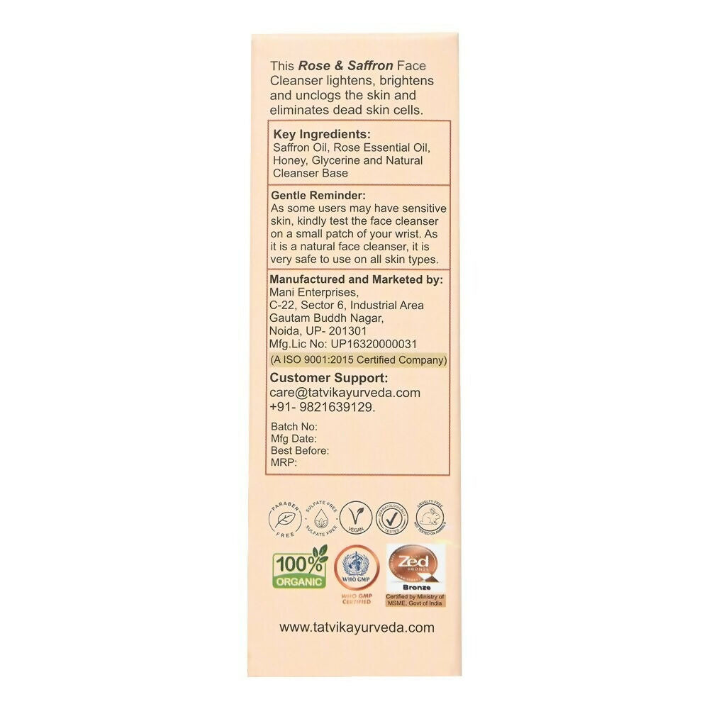 Tatvik Ayurveda Kusuma Face Cleanser (Rose & Saffron)