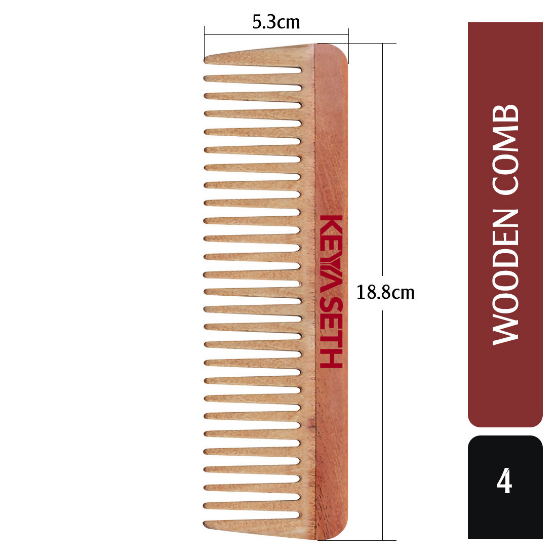 Keya Seth Neem Wooden Comb Wide Tooth