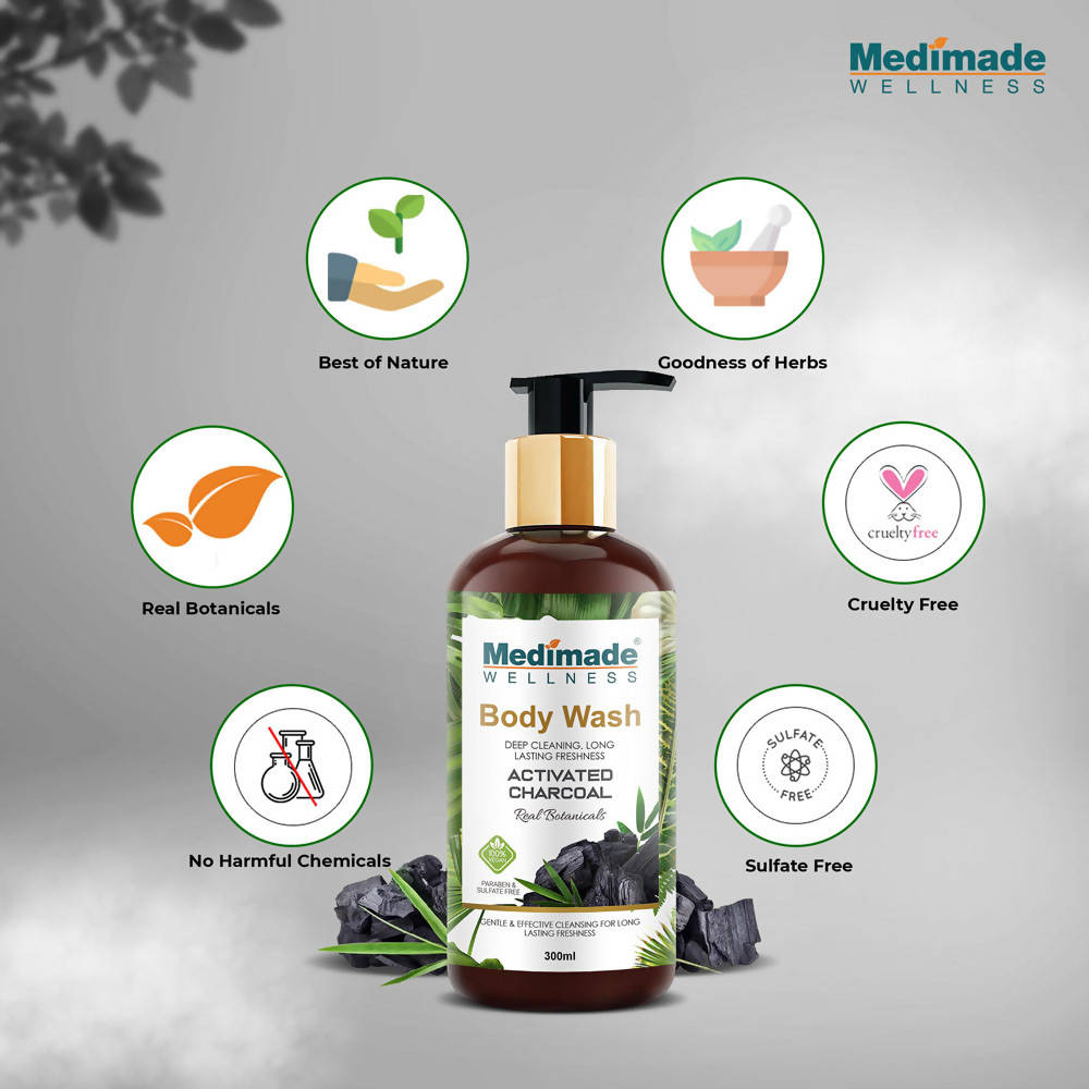 Medimade Wellness Activated Charcoal Body Wash - DrMediCart