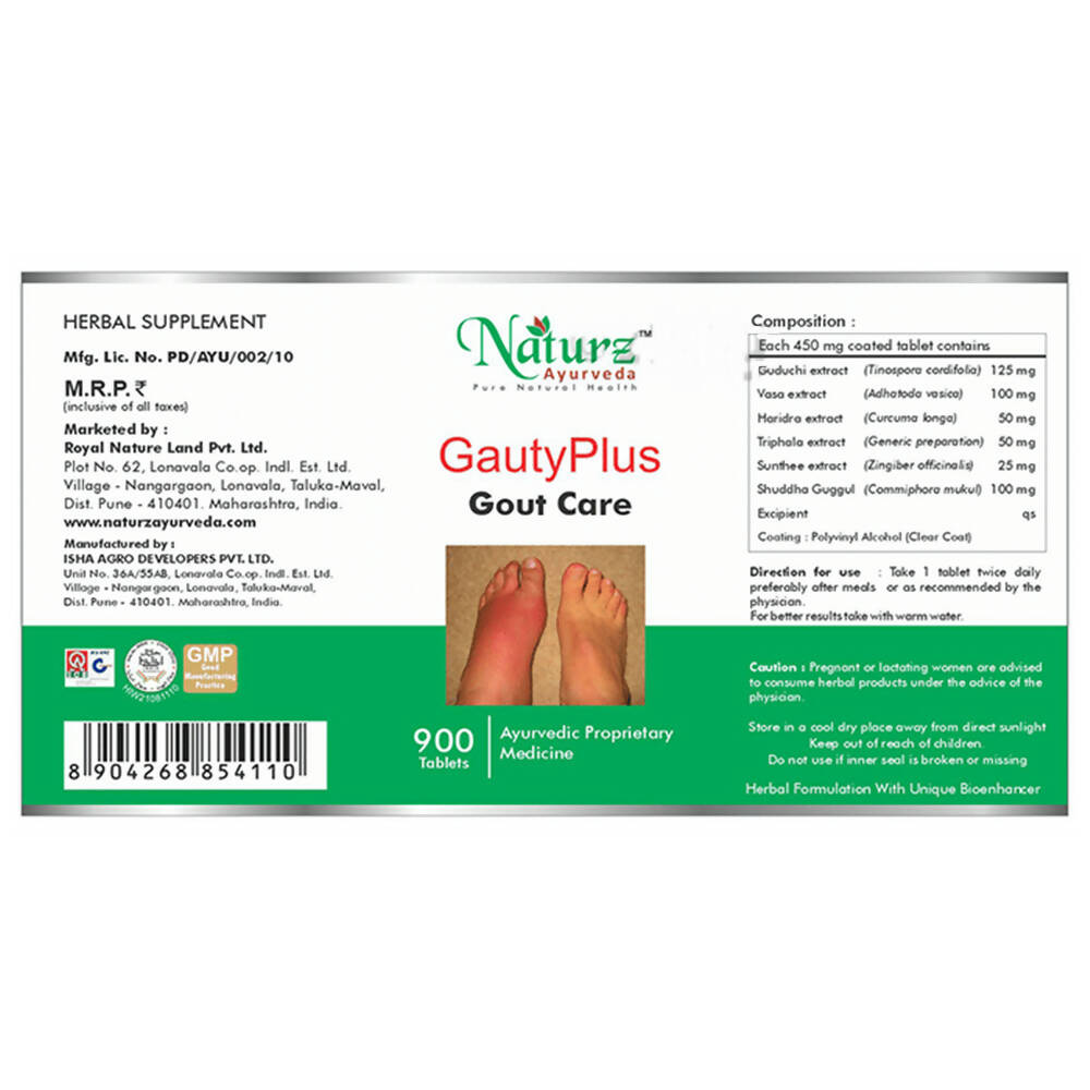 Naturz Ayurveda Gauty Plus Gout Care Tablets