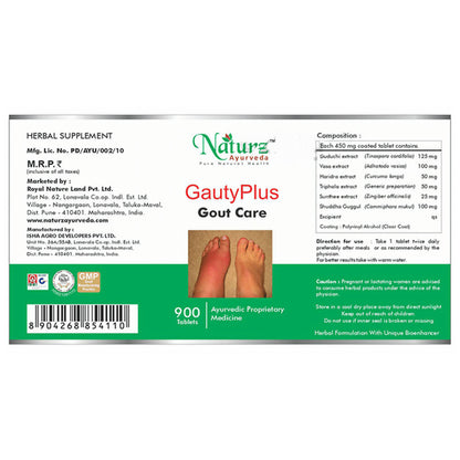 Naturz Ayurveda Gauty Plus Gout Care Tablets