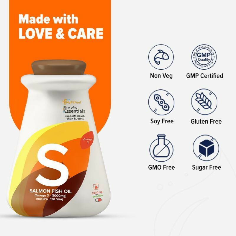 MyFitFuel Salmon Fish Oil Omega 3 1000mg Capsules