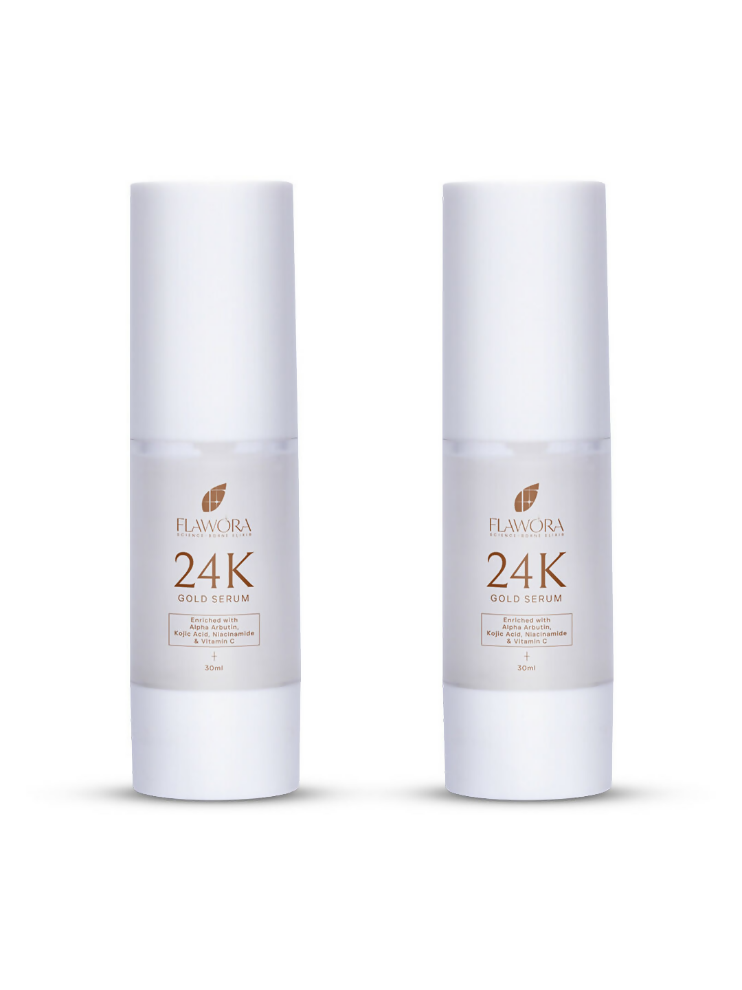 Flawora 24K Gold Face Serum With Vitamin C For Brightening & Anti-Aging Skin