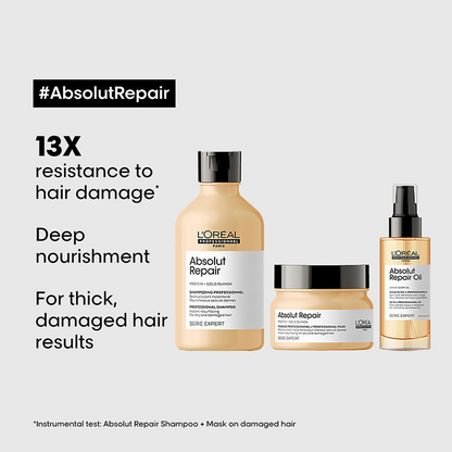 L'Oreal Professionnel Absolut Repair Shampoo, Hair Mask & Hair Serum, Serie Expert