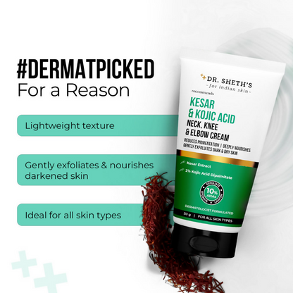 Dr. Sheth's Kesar & Kojic Acid Neck Knee & Elbow Cream