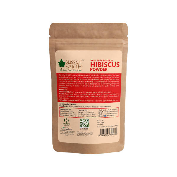 Bliss of Earth Genuine Pure Natural Hibiscus Flower Powder