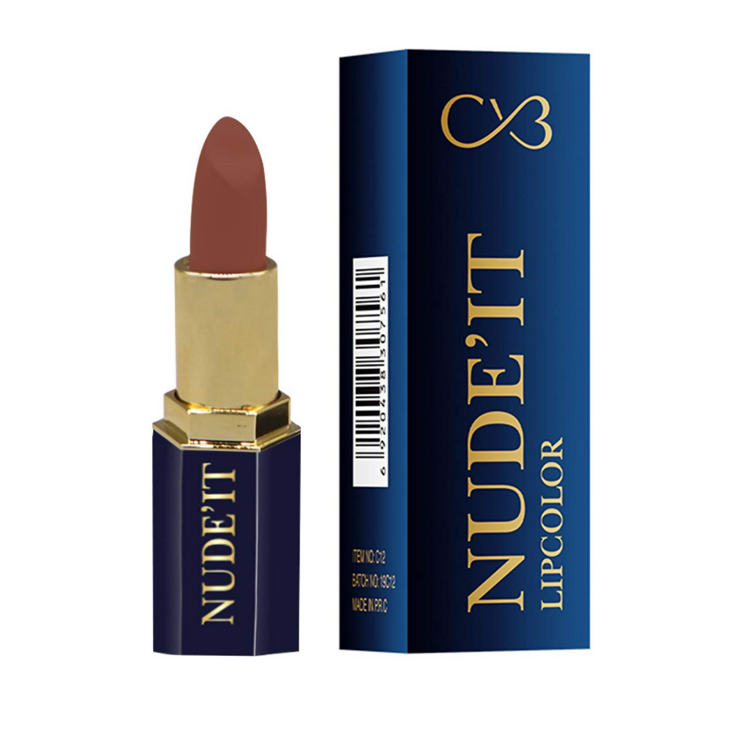 CVB C12 Nude’It Lip Colour for Smudge Proof Matte Finish 205 Rouge