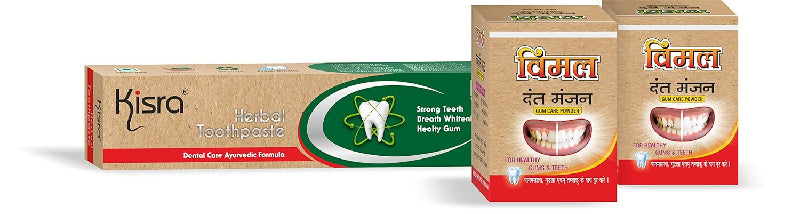Kisra Vimal Dant Manjan & Herbal Toothpaste Kit