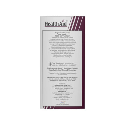 HealthAid Magnesium Glycinate with Zinc Tablets